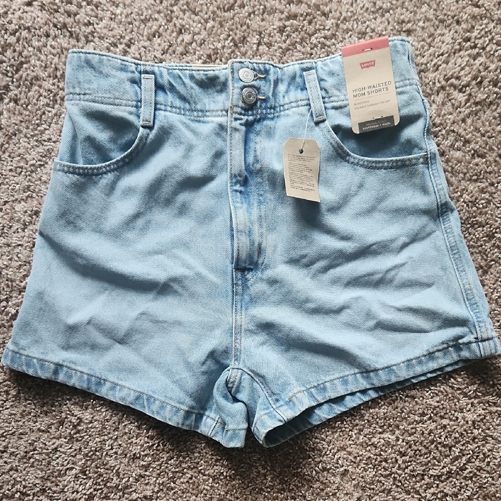Levi's Women's High-Waisted Denim Shorts - Light Blue